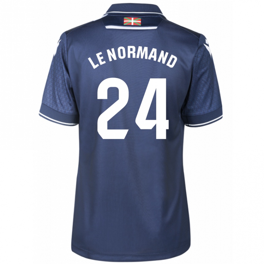 Kinder Fußball Robin Le Normand #24 Marine Auswärtstrikot Trikot 2023/24 T-Shirt Luxemburg