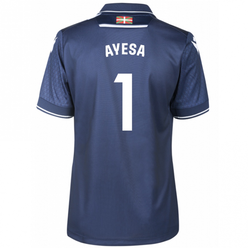 Kinder Fußball Gaizka Ayesa #1 Marine Auswärtstrikot Trikot 2023/24 T-Shirt Luxemburg