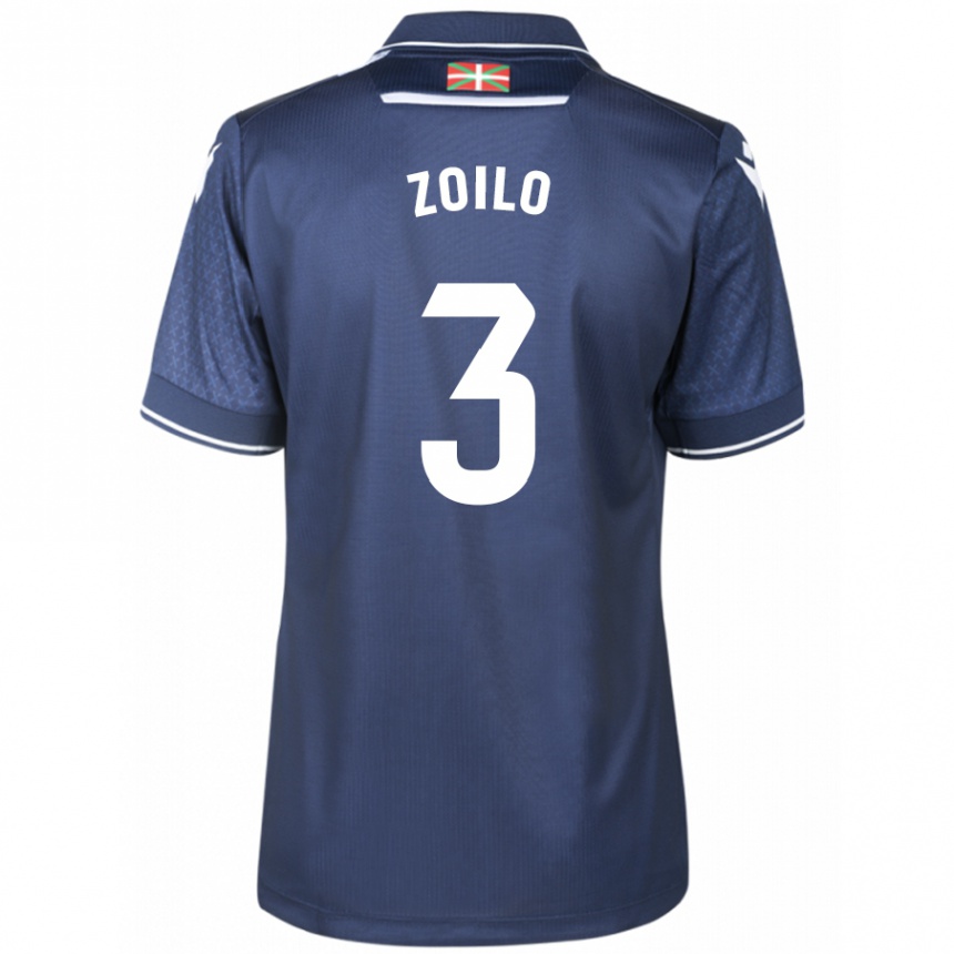 Kinder Fußball Ander Zoilo #3 Marine Auswärtstrikot Trikot 2023/24 T-Shirt Luxemburg