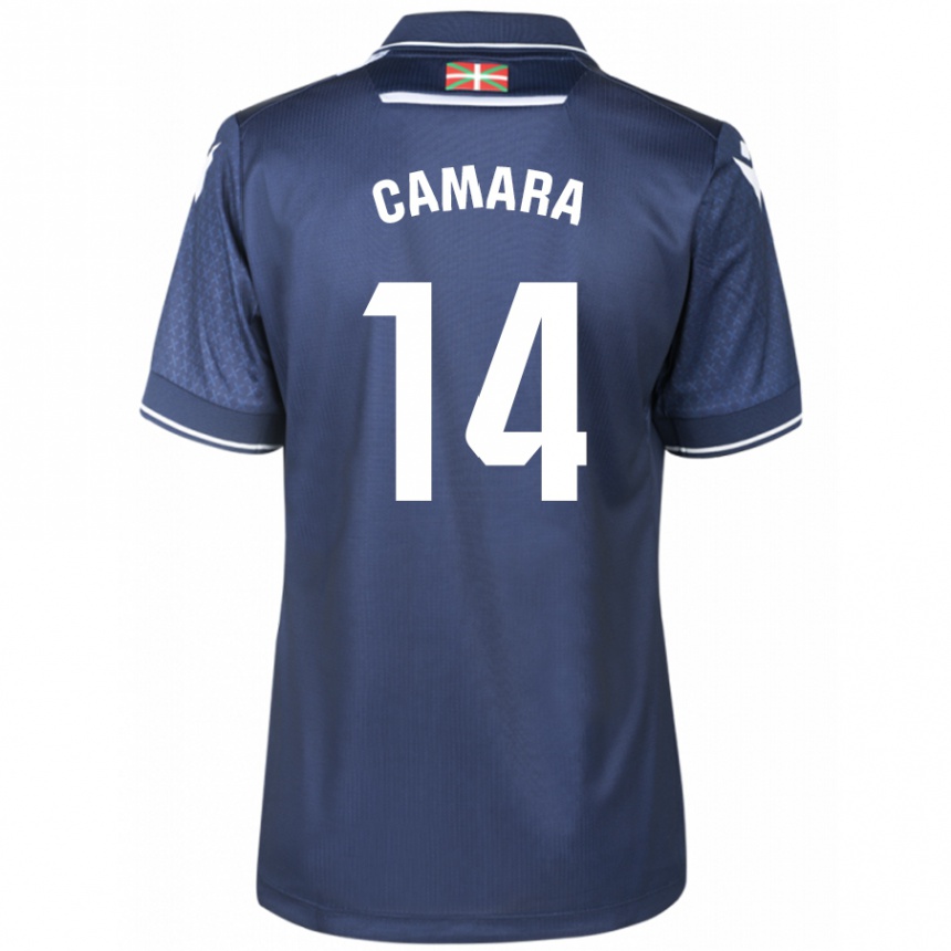 Kinder Fußball Ibra Cámara #14 Marine Auswärtstrikot Trikot 2023/24 T-Shirt Luxemburg