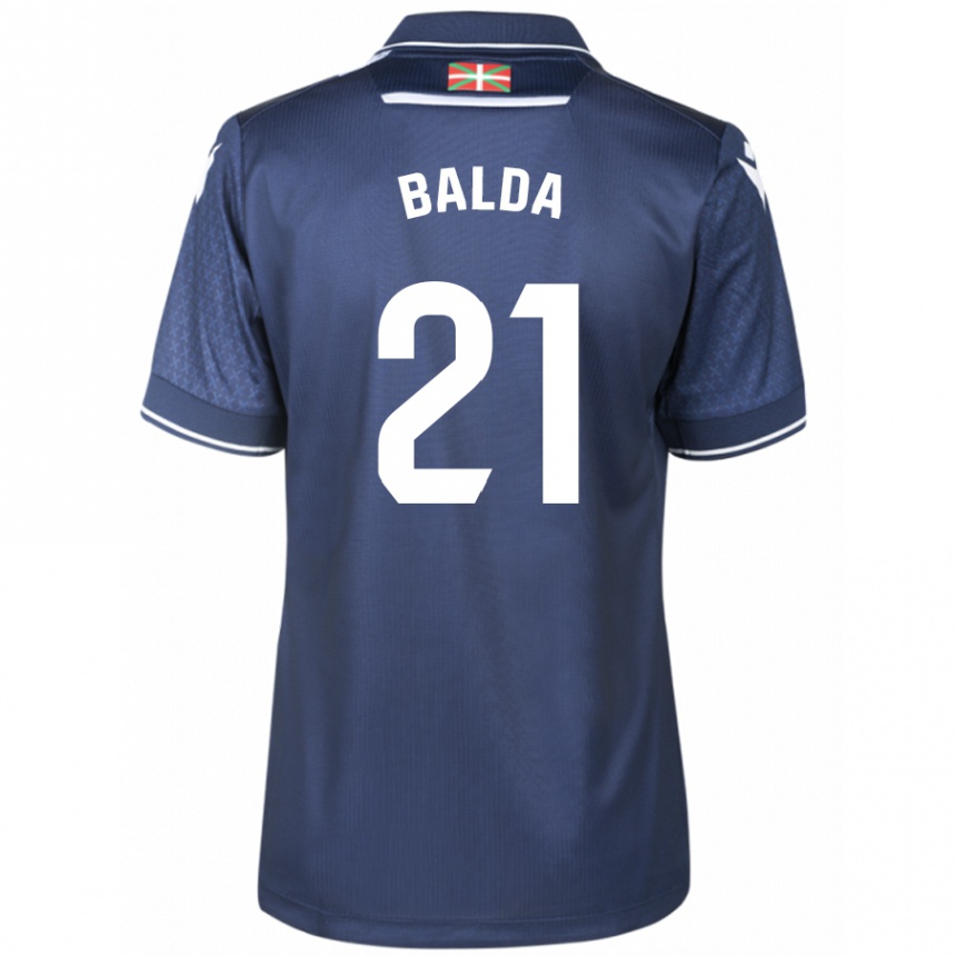 Kinder Fußball Jon Balda #21 Marine Auswärtstrikot Trikot 2023/24 T-Shirt Luxemburg