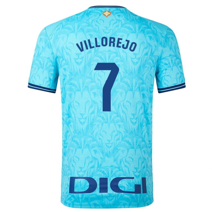 Kinder Fußball Ardaitz Villorejo #7 Himmelblau Auswärtstrikot Trikot 2023/24 T-Shirt Luxemburg