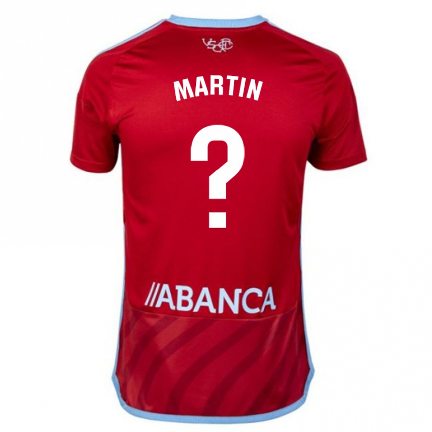 Kinder Fußball Pablo Martín #0 Rot Auswärtstrikot Trikot 2023/24 T-Shirt Luxemburg
