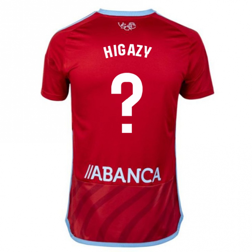Kinder Fußball Ibrahim Higazy #0 Rot Auswärtstrikot Trikot 2023/24 T-Shirt Luxemburg