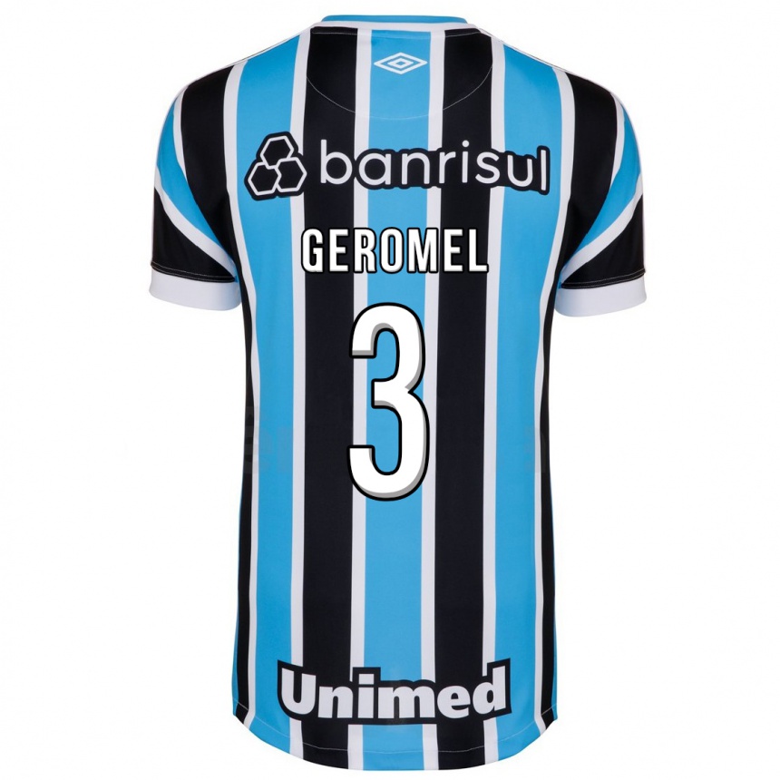 Herren Fußball Pedro Geromel #3 Blau Heimtrikot Trikot 2023/24 T-Shirt Luxemburg