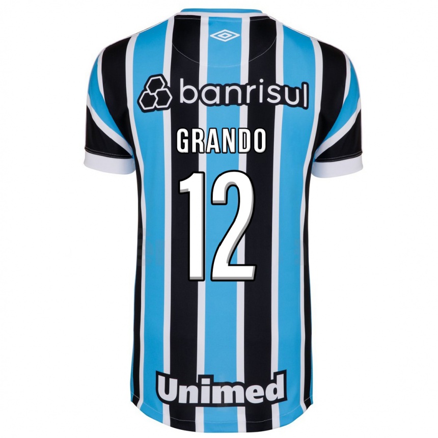 Herren Fußball Gabriel Grando #12 Blau Heimtrikot Trikot 2023/24 T-Shirt Luxemburg