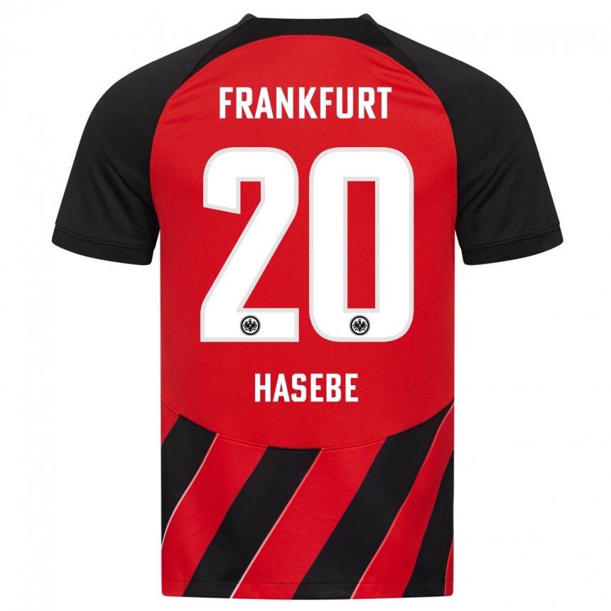 Herren Fußball Makoto Hasebe #20 Rot Schwarz Heimtrikot Trikot 2023/24 T-Shirt Luxemburg