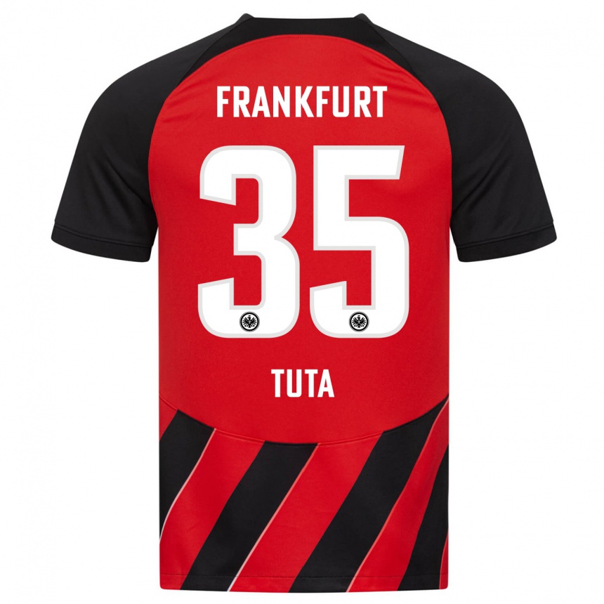 Herren Fußball Tuta #35 Rot Schwarz Heimtrikot Trikot 2023/24 T-Shirt Luxemburg