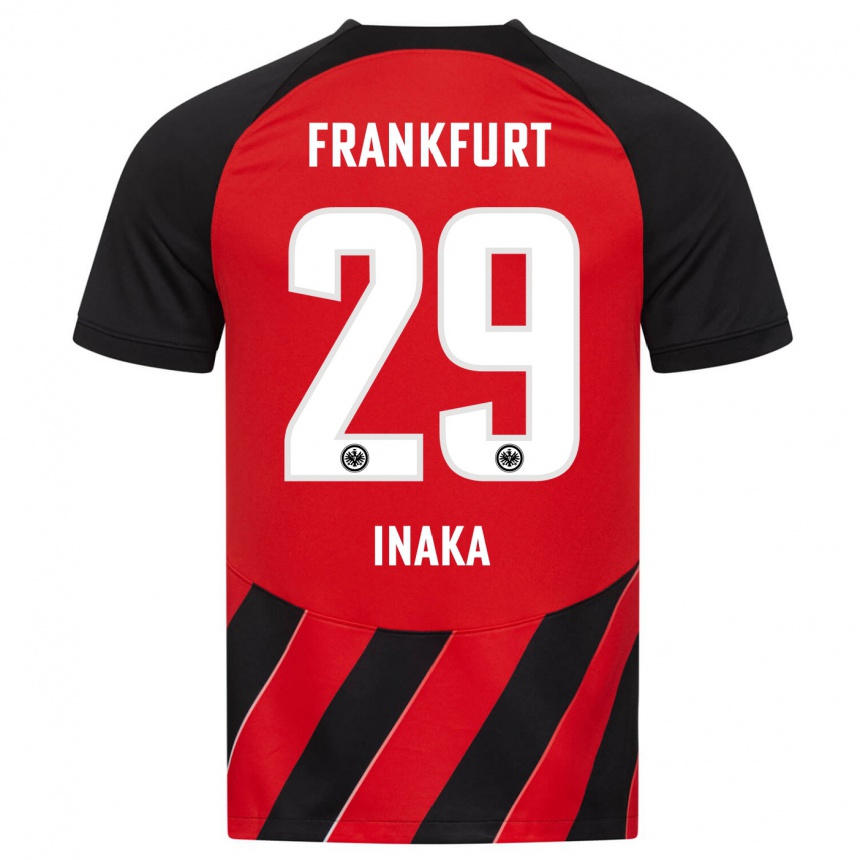 Herren Fußball Arthur Inaka #29 Rot Schwarz Heimtrikot Trikot 2023/24 T-Shirt Luxemburg