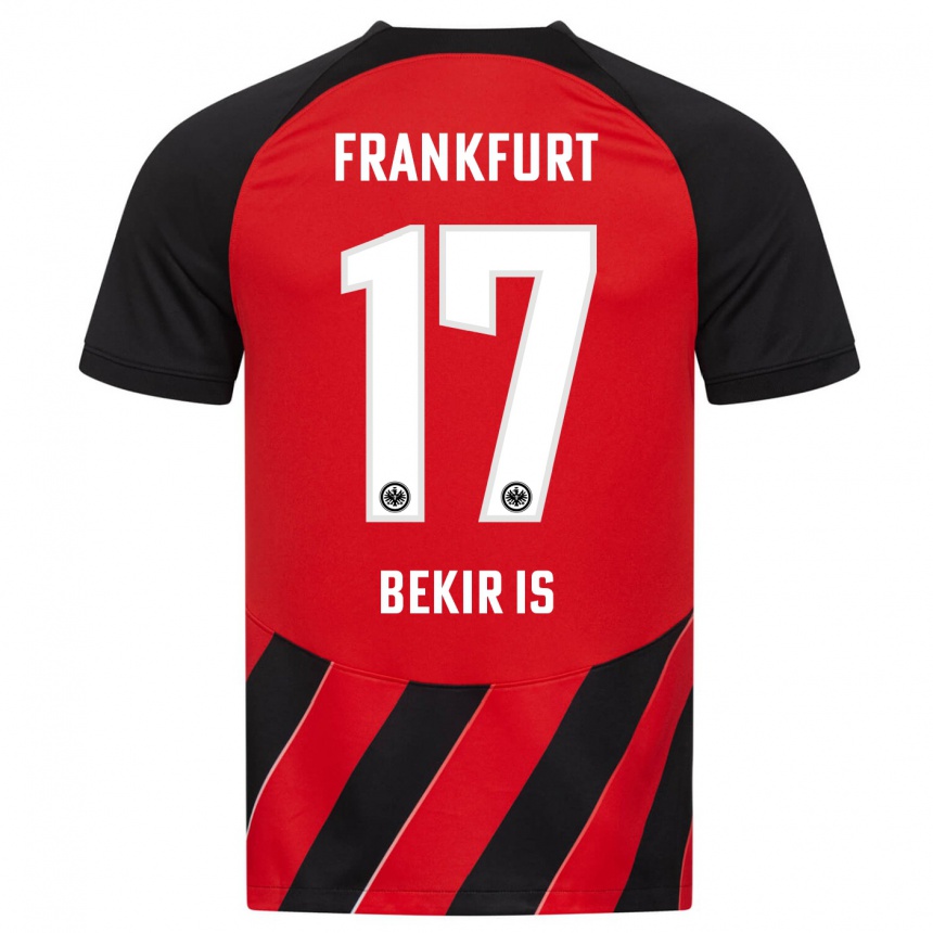 Herren Fußball Eba Bekir Is #17 Rot Schwarz Heimtrikot Trikot 2023/24 T-Shirt Luxemburg