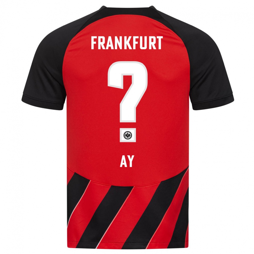 Herren Fußball Ugur Ay #0 Rot Schwarz Heimtrikot Trikot 2023/24 T-Shirt Luxemburg