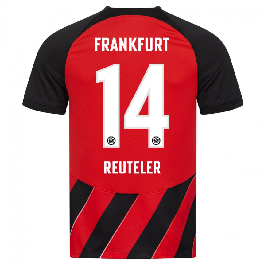 Herren Fußball Geraldine Reuteler #14 Rot Schwarz Heimtrikot Trikot 2023/24 T-Shirt Luxemburg