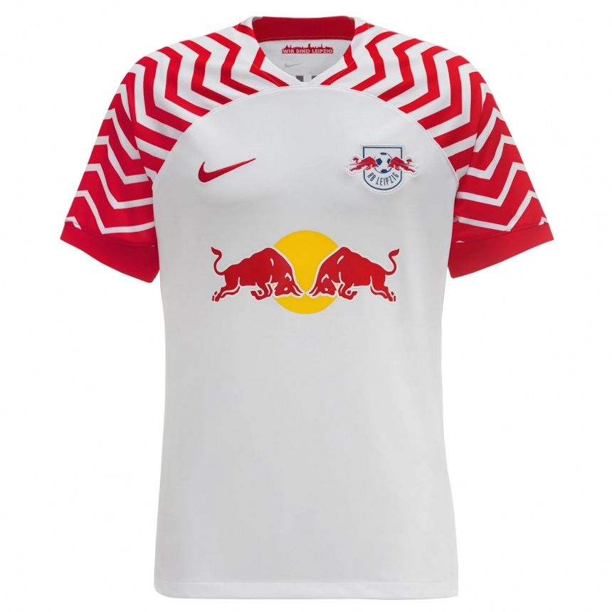 Herren Fußball Xavi Simons #20 Weiß Heimtrikot Trikot 2023/24 T-Shirt Luxemburg