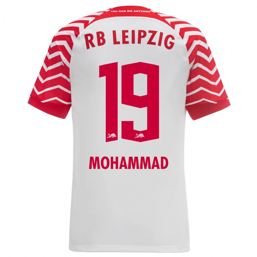 Herren Fußball Sammy Mohammad #19 Weiß Heimtrikot Trikot 2023/24 T-Shirt Luxemburg