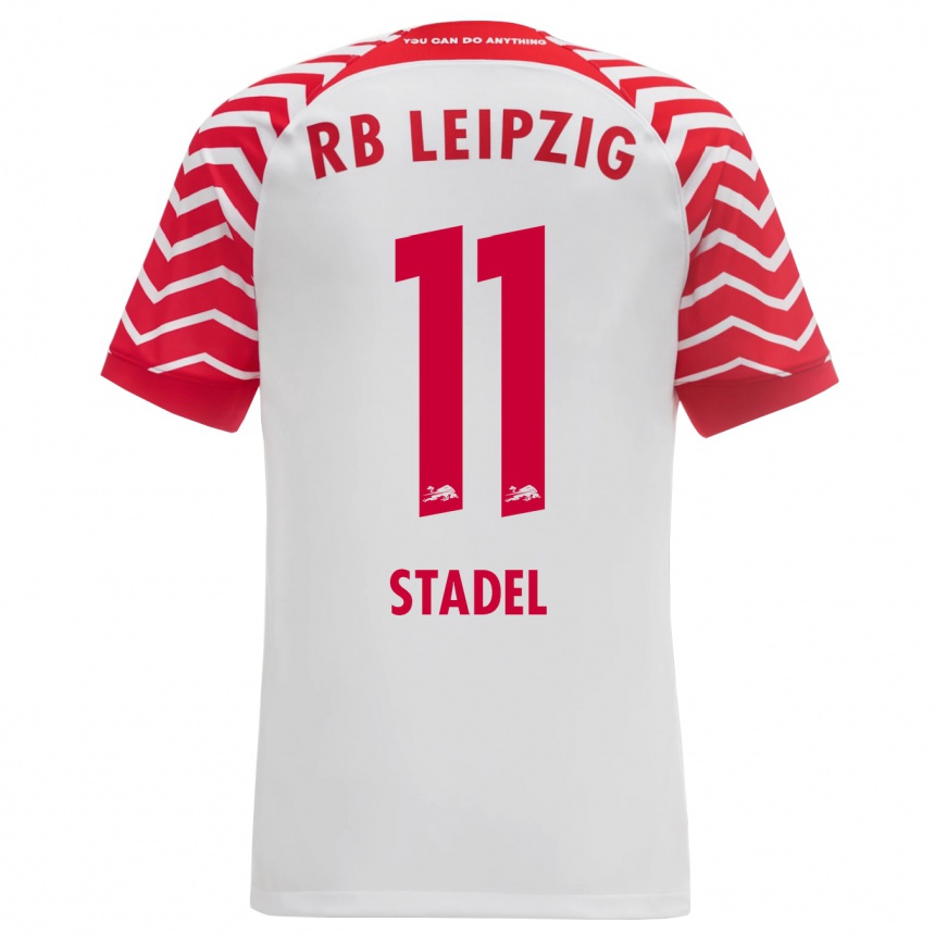 Herren Fußball Maddox Stadel #11 Weiß Heimtrikot Trikot 2023/24 T-Shirt Luxemburg