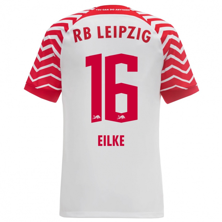 Herren Fußball Lennox Eilke #16 Weiß Heimtrikot Trikot 2023/24 T-Shirt Luxemburg