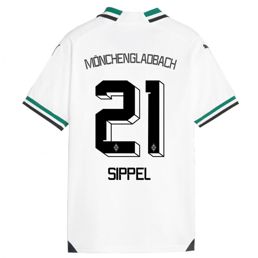 Herren Fußball Tobias Sippel #21 Weiß Grün Heimtrikot Trikot 2023/24 T-Shirt Luxemburg