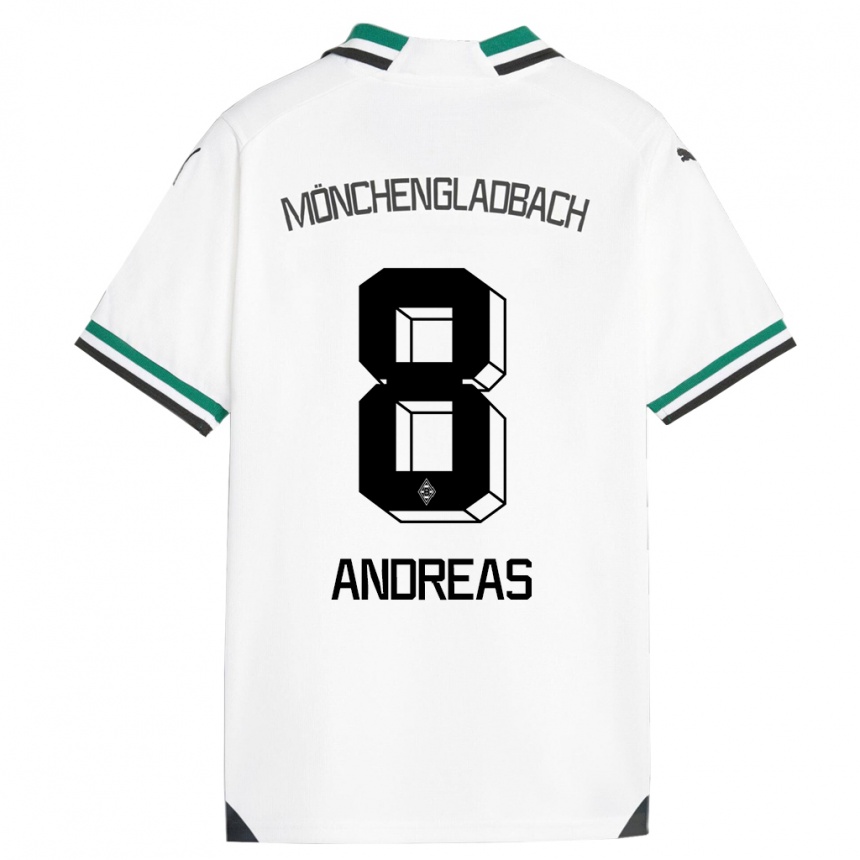 Herren Fußball Noah Andreas #8 Weiß Grün Heimtrikot Trikot 2023/24 T-Shirt Luxemburg