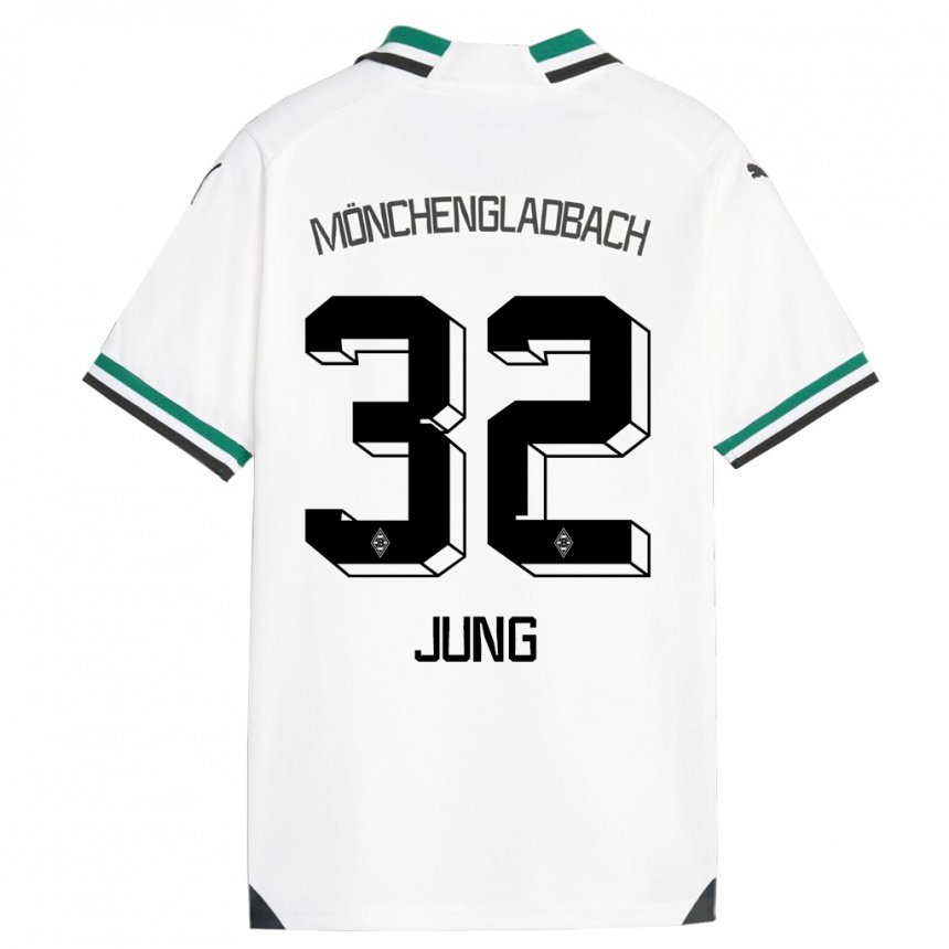 Herren Fußball In-Gyom Jung #32 Weiß Grün Heimtrikot Trikot 2023/24 T-Shirt Luxemburg