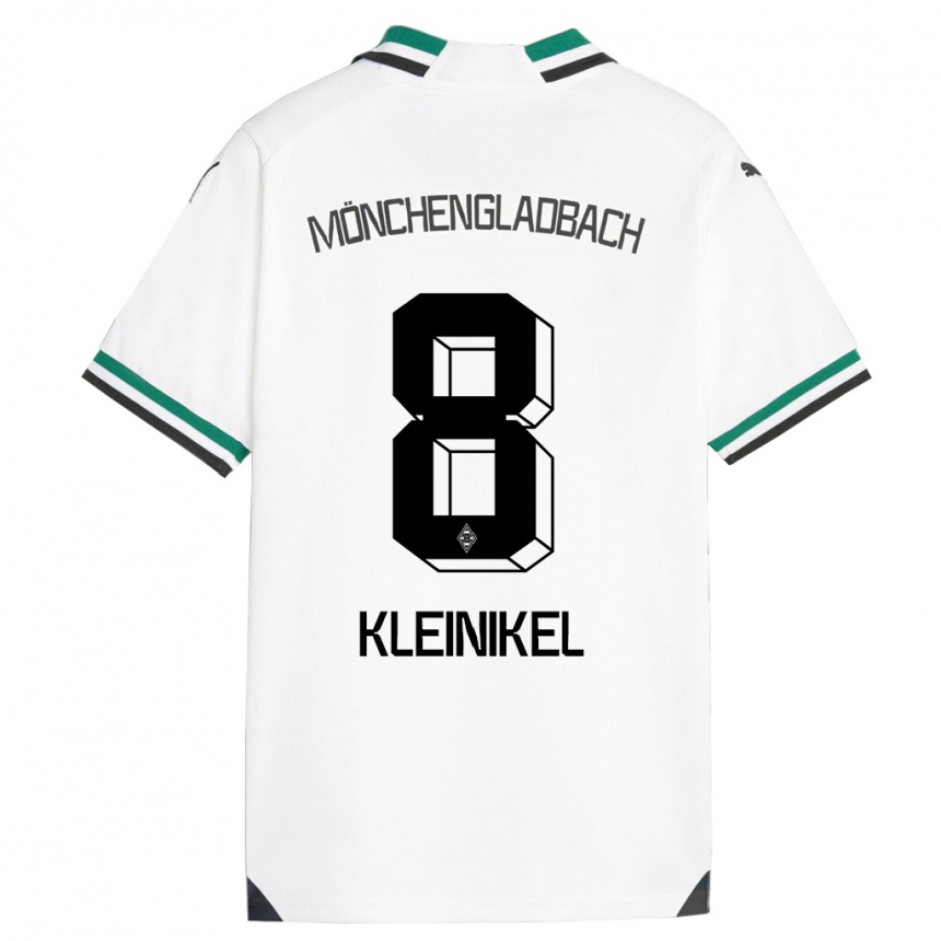 Herren Fußball Nadja Kleinikel #8 Weiß Grün Heimtrikot Trikot 2023/24 T-Shirt Luxemburg