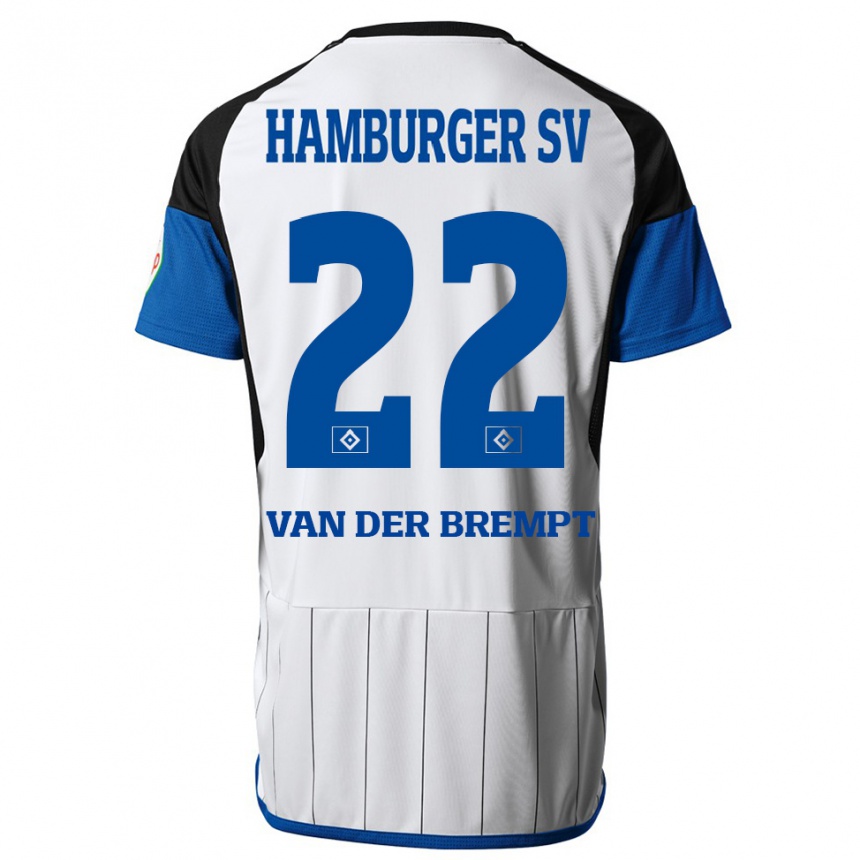 Herren Fußball Ignace Van Der Brempt #22 Weiß Heimtrikot Trikot 2023/24 T-Shirt Luxemburg