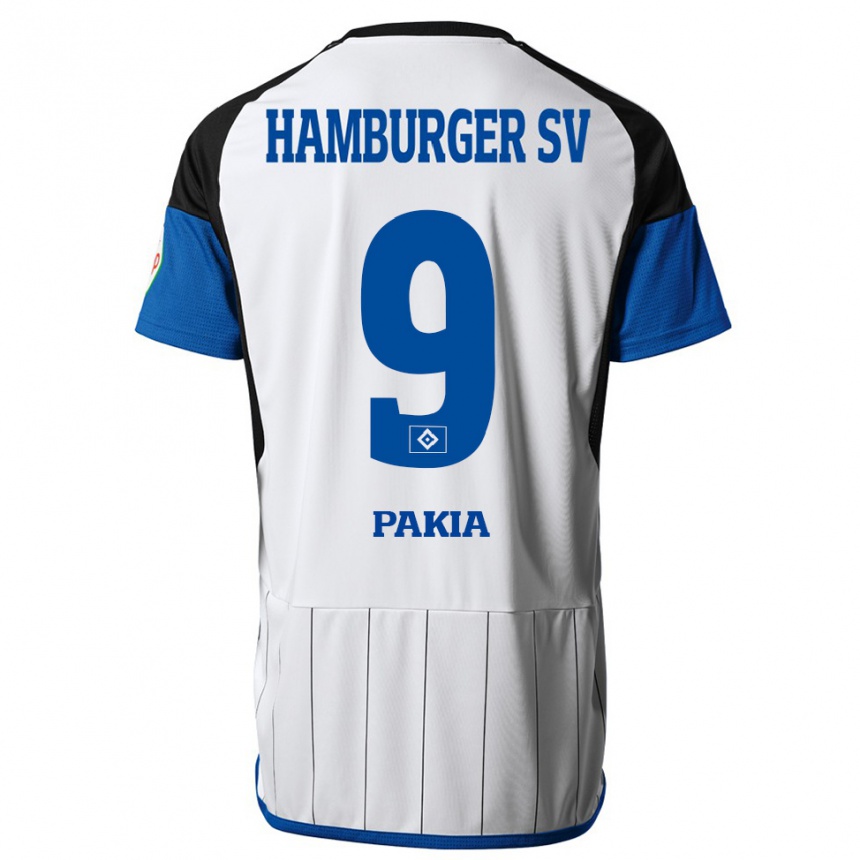 Herren Fußball Ware Pakia #9 Weiß Heimtrikot Trikot 2023/24 T-Shirt Luxemburg