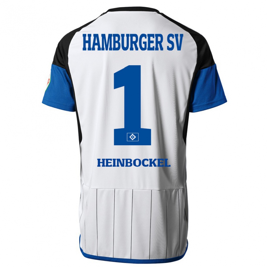 Herren Fußball Simon Heinbockel #1 Weiß Heimtrikot Trikot 2023/24 T-Shirt Luxemburg