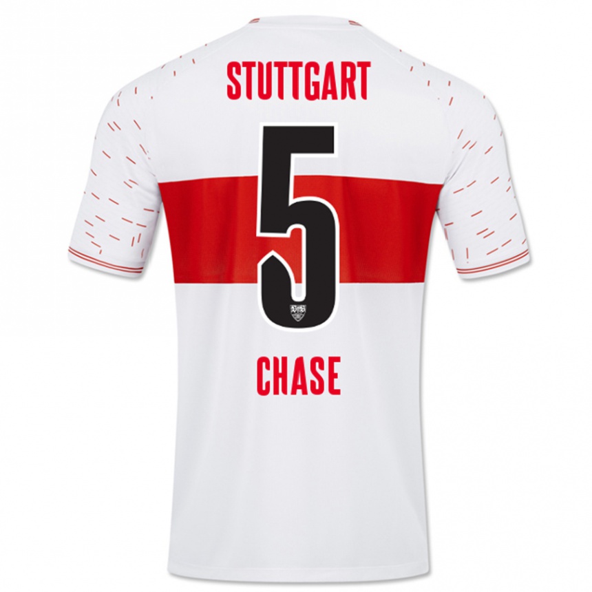 Herren Fußball Anrie Chase #5 Weiß Heimtrikot Trikot 2023/24 T-Shirt Luxemburg
