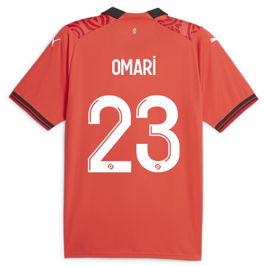 Herren Fußball Warmed Omari #23 Rot Heimtrikot Trikot 2023/24 T-Shirt Luxemburg