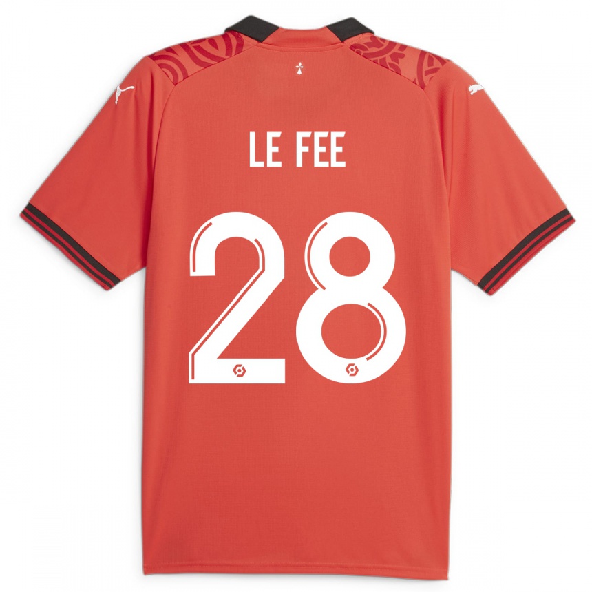 Herren Fußball Enzo Le Fée #28 Rot Heimtrikot Trikot 2023/24 T-Shirt Luxemburg