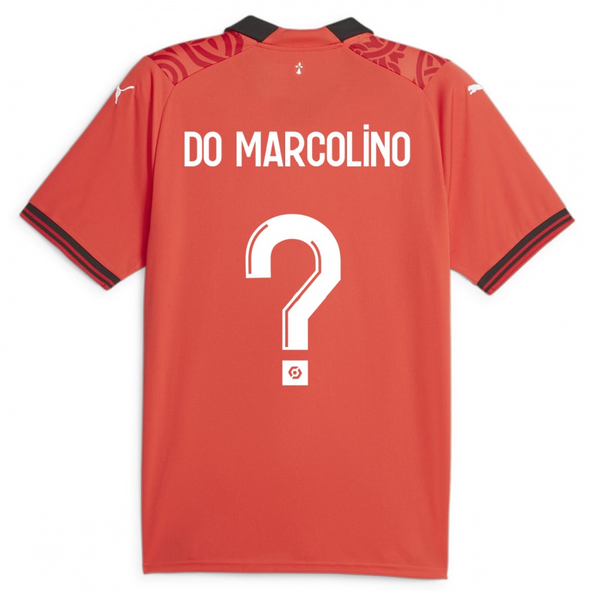 Herren Fußball Arsène Do Marcolino #0 Rot Heimtrikot Trikot 2023/24 T-Shirt Luxemburg
