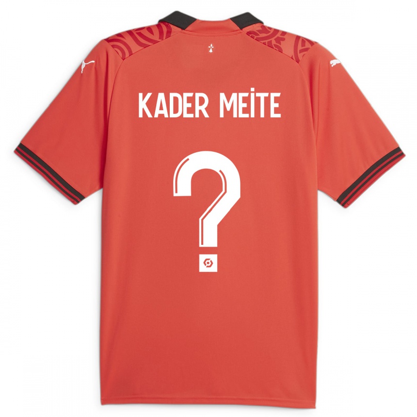 Herren Fußball Mohamed Kader Meïté #0 Rot Heimtrikot Trikot 2023/24 T-Shirt Luxemburg