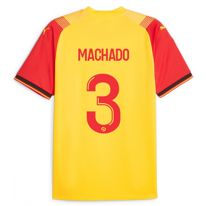 Herren Fußball Deiver Machado #3 Gelb Heimtrikot Trikot 2023/24 T-Shirt Luxemburg