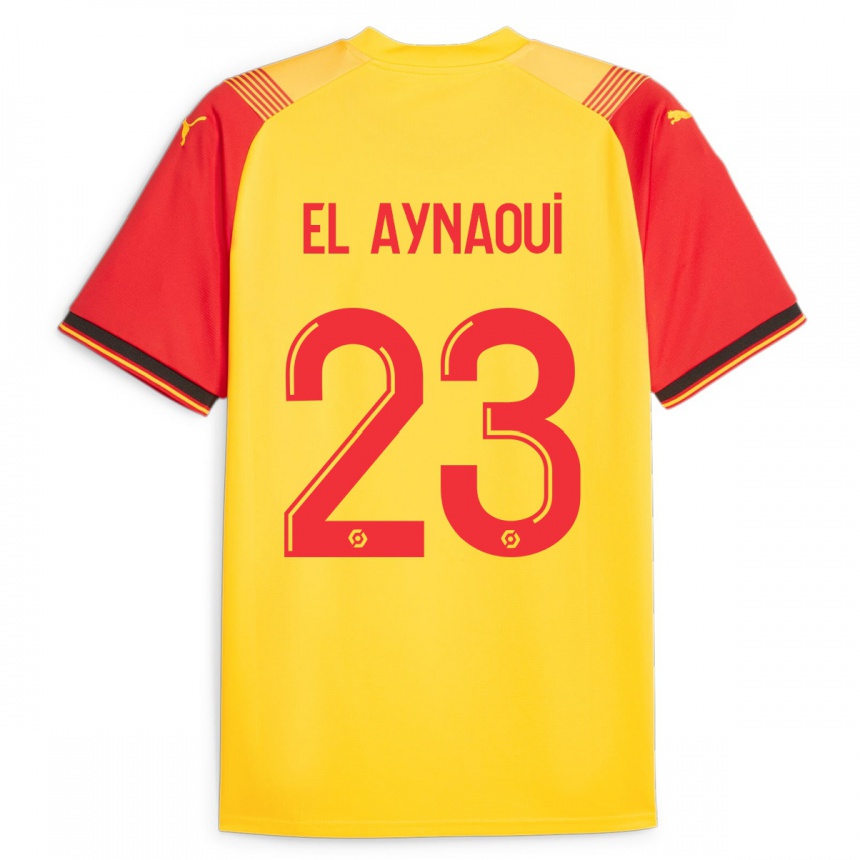 Herren Fußball Neil El Aynaoui #23 Gelb Heimtrikot Trikot 2023/24 T-Shirt Luxemburg