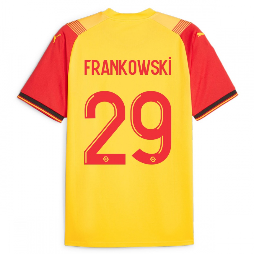 Herren Fußball Przemyslaw Frankowski #29 Gelb Heimtrikot Trikot 2023/24 T-Shirt Luxemburg