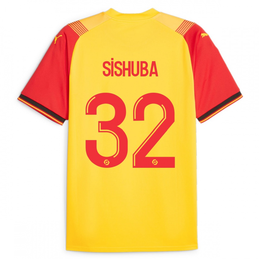 Herren Fußball Ayanda Sishuba #32 Gelb Heimtrikot Trikot 2023/24 T-Shirt Luxemburg