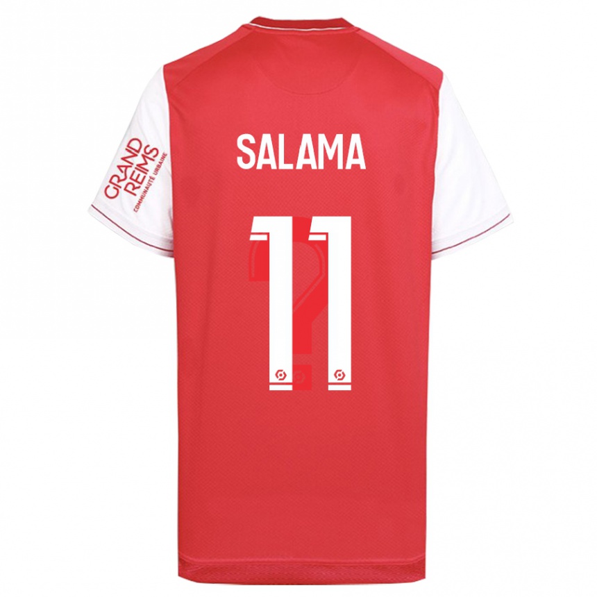 Herren Fußball Amine Salama #11 Rot Heimtrikot Trikot 2023/24 T-Shirt Luxemburg