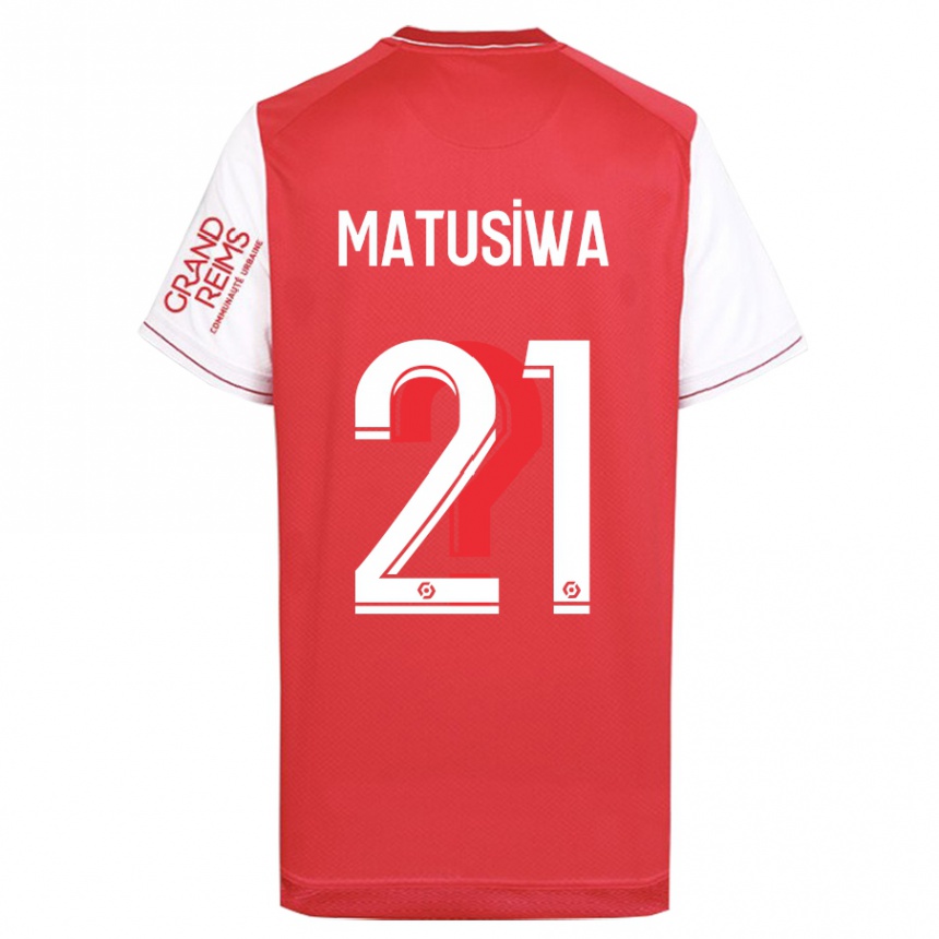 Herren Fußball Azor Matusiwa #21 Rot Heimtrikot Trikot 2023/24 T-Shirt Luxemburg