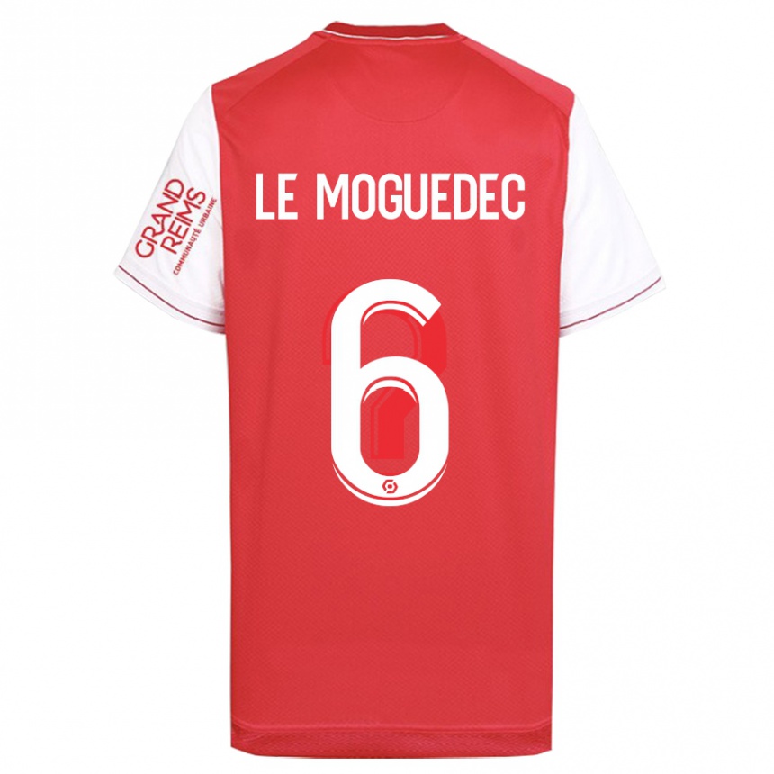 Herren Fußball Anaële Le Moguédec #6 Rot Heimtrikot Trikot 2023/24 T-Shirt Luxemburg