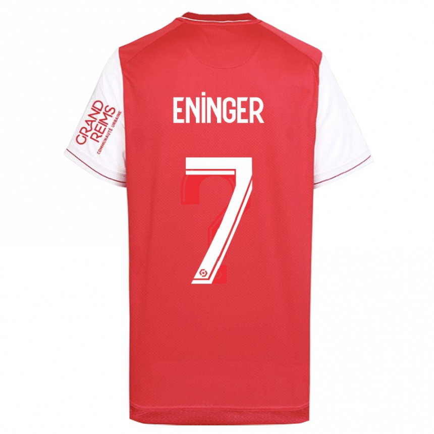 Herren Fußball Thelma Eninger #7 Rot Heimtrikot Trikot 2023/24 T-Shirt Luxemburg