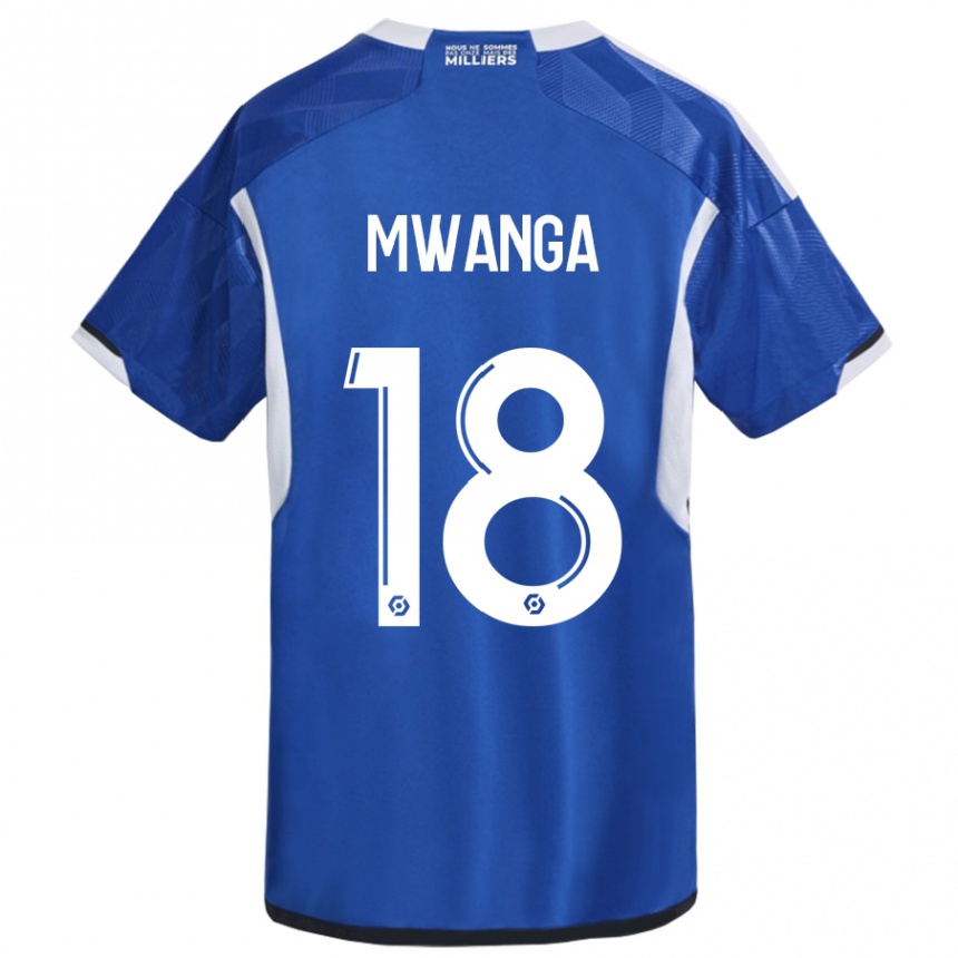 Herren Fußball Junior Mwanga #18 Blau Heimtrikot Trikot 2023/24 T-Shirt Luxemburg