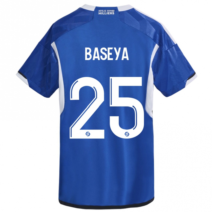 Herren Fußball Steven Baseya #25 Blau Heimtrikot Trikot 2023/24 T-Shirt Luxemburg