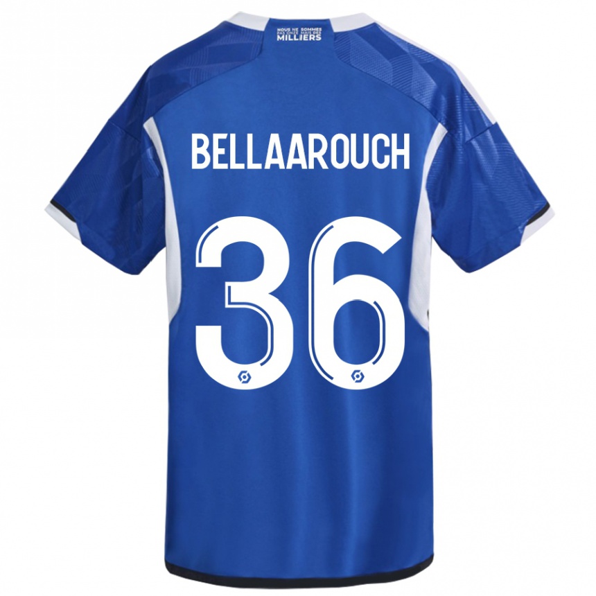 Herren Fußball Alaa Bellaarouch #36 Blau Heimtrikot Trikot 2023/24 T-Shirt Luxemburg