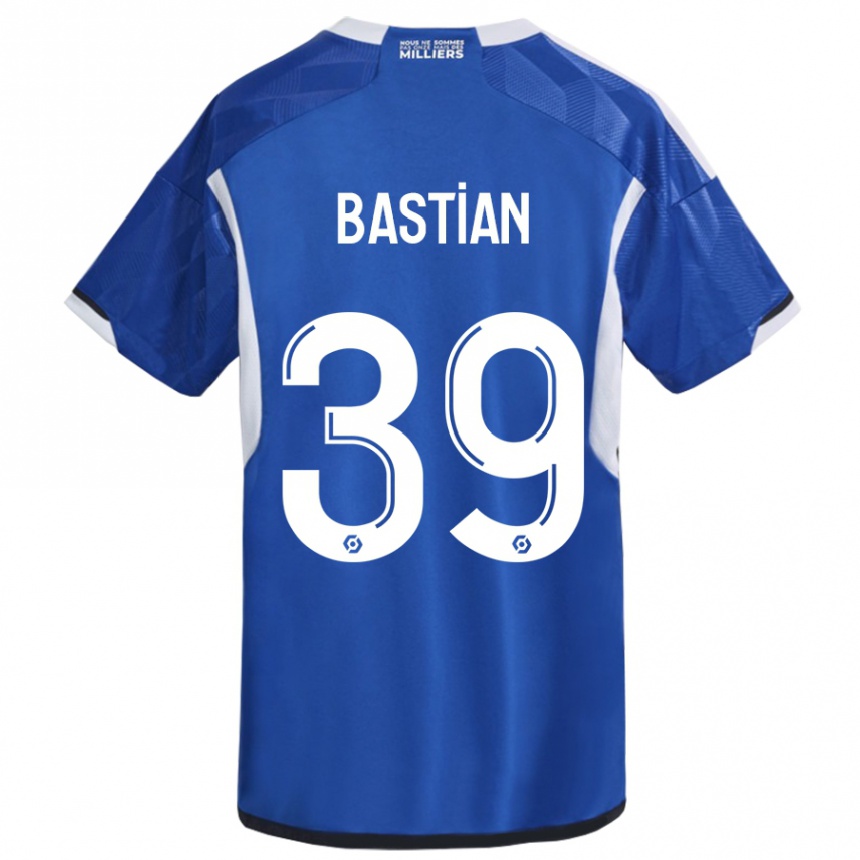 Herren Fußball Maxime Bastian #39 Blau Heimtrikot Trikot 2023/24 T-Shirt Luxemburg