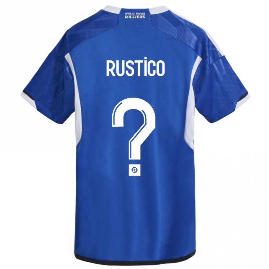 Herren Fußball Dylan Rustico #0 Blau Heimtrikot Trikot 2023/24 T-Shirt Luxemburg