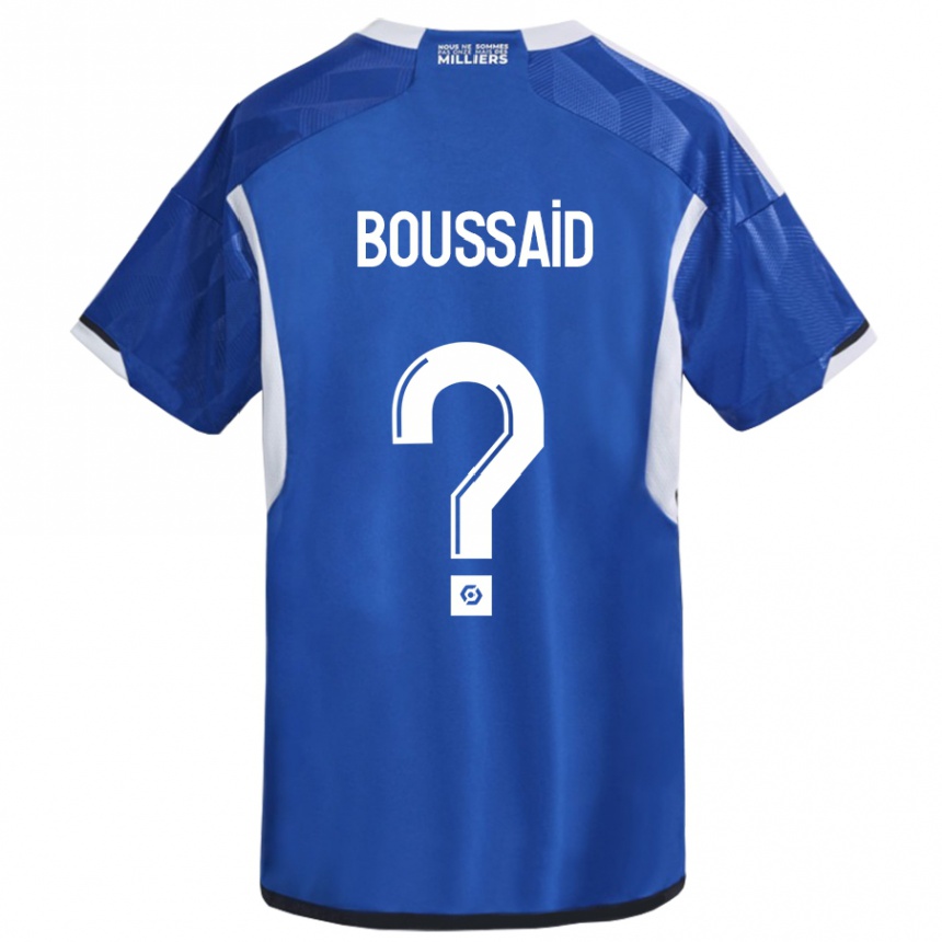 Herren Fußball Willsem Boussaid #0 Blau Heimtrikot Trikot 2023/24 T-Shirt Luxemburg