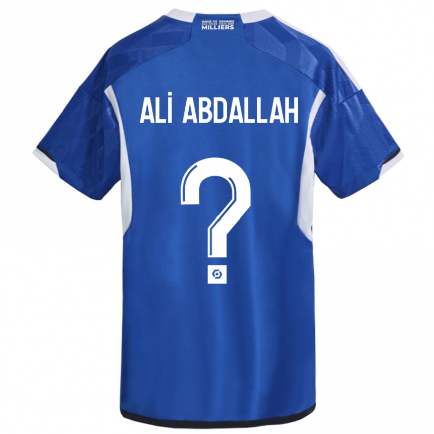 Herren Fußball Aboubacar Ali Abdallah #0 Blau Heimtrikot Trikot 2023/24 T-Shirt Luxemburg