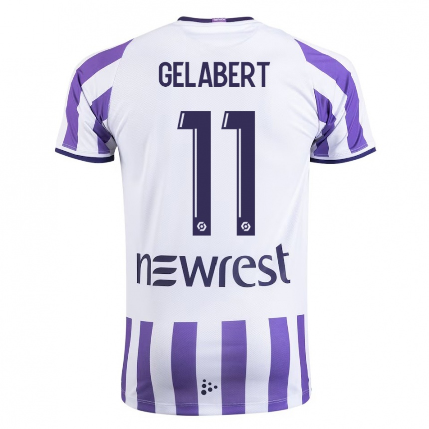Herren Fußball César Gelabert #11 Weiß Heimtrikot Trikot 2023/24 T-Shirt Luxemburg