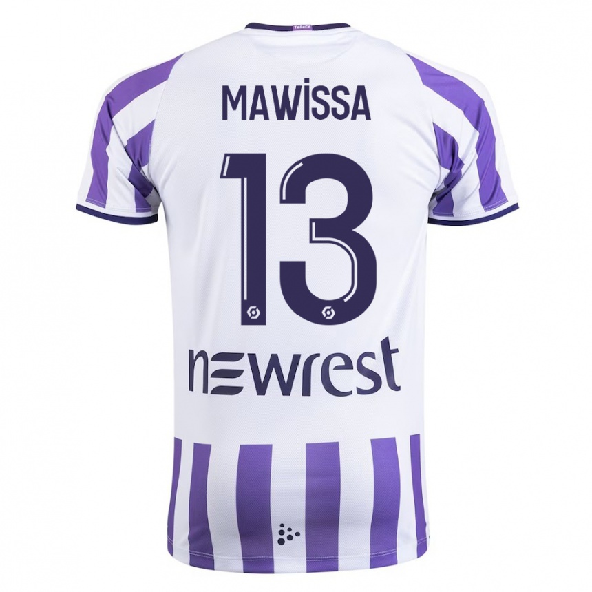 Herren Fußball Christian Mawissa Elebi #13 Weiß Heimtrikot Trikot 2023/24 T-Shirt Luxemburg