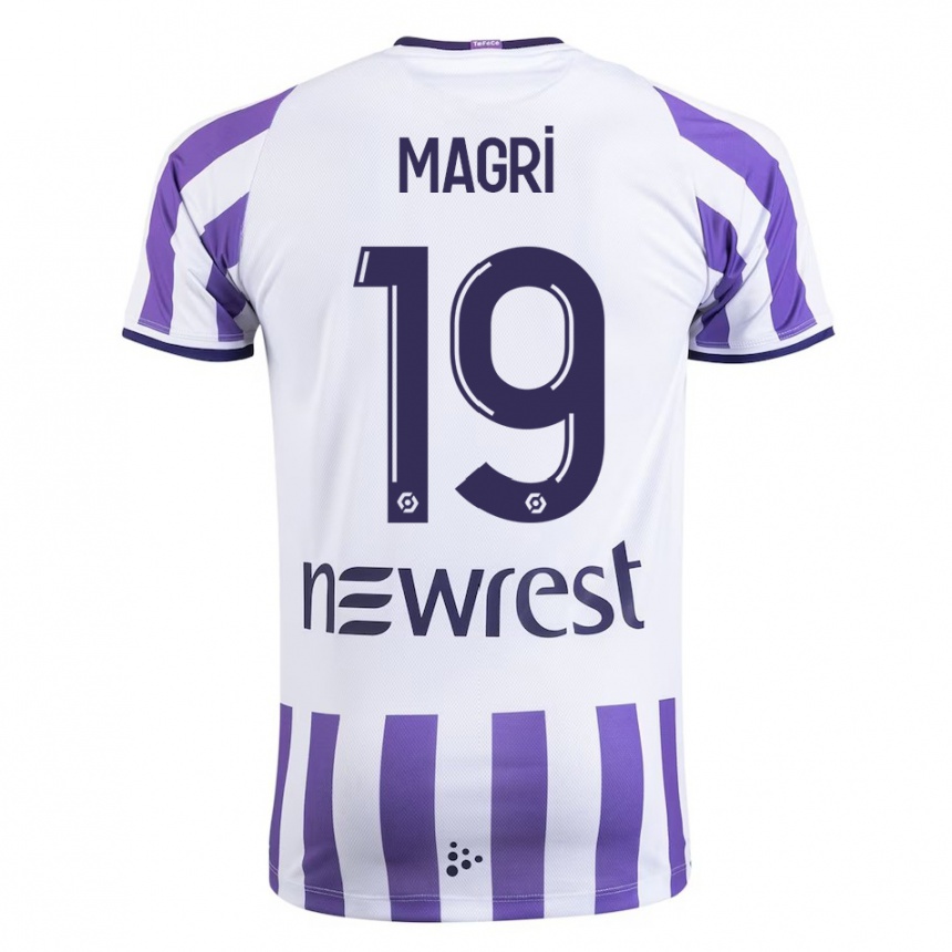 Herren Fußball Frank Magri #19 Weiß Heimtrikot Trikot 2023/24 T-Shirt Luxemburg
